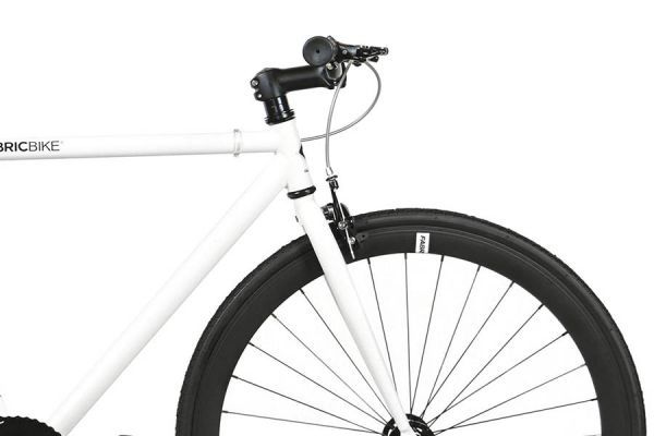 FabricBike Single Speed Bicycle - White & Black