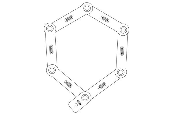 Antivol Abus Bordo Granit X-Plus 6500/85 Pliable Noir