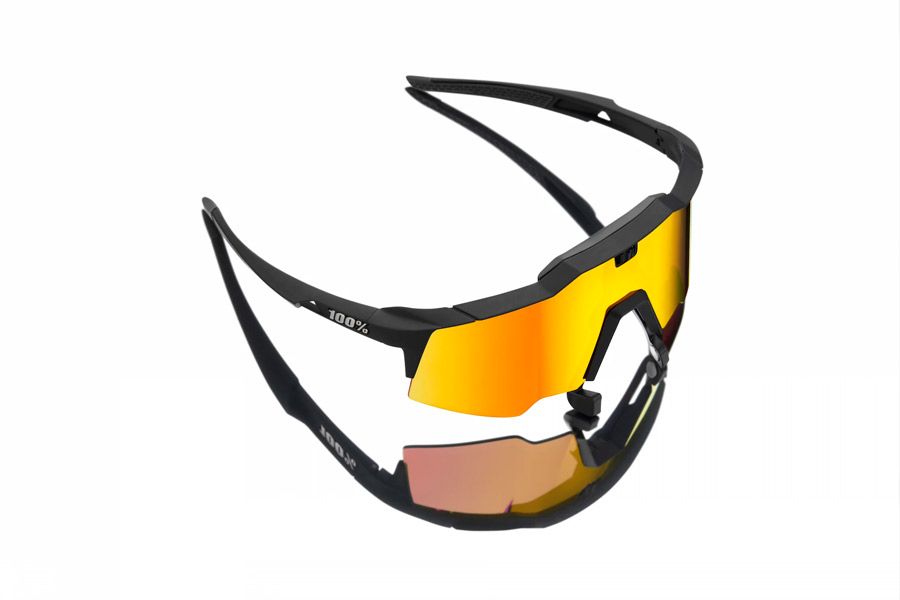 Glasses 100% Speedcraft SL Soft Tact - Black/Orange