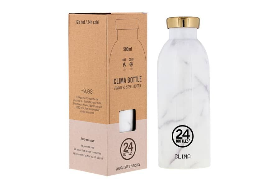 24bottles Trinkflasche Clima Bottle - Carrara Weiß