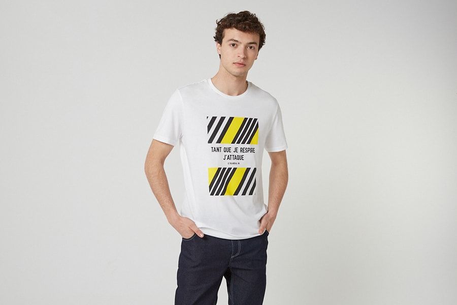 Le Coq Sportif TDF Bernard Hinault Hvid T-shirt