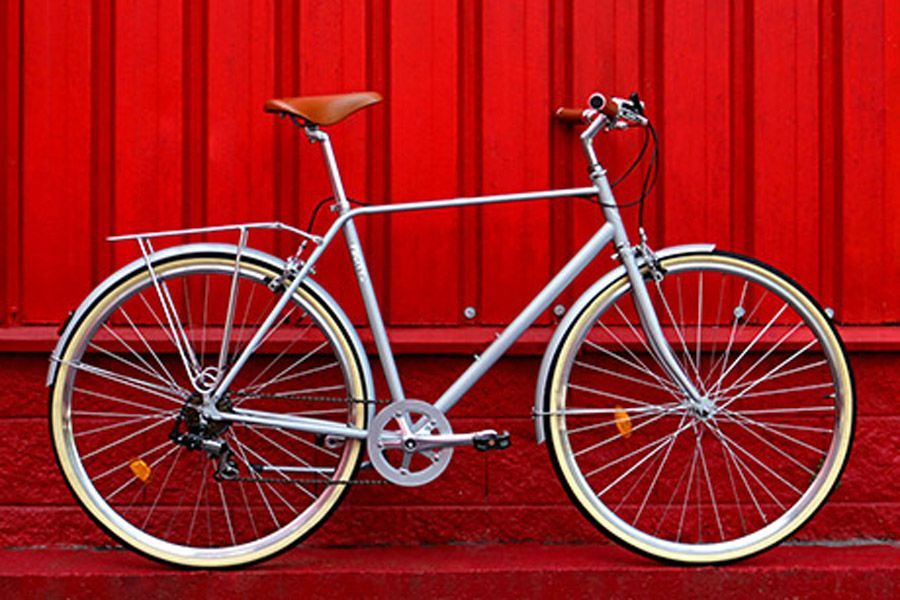 FabricBike City Classic 7-speed cykel - matgrå