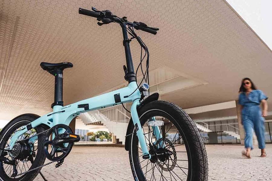 Bicicleta Eléctrica Plegable Flebi Eolo Celeste