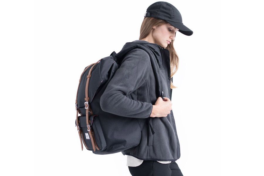 MOCHILA HERSCHEL LITTLE AMERICA BACKPACK RAVEN CROSSHATCH/BLACK