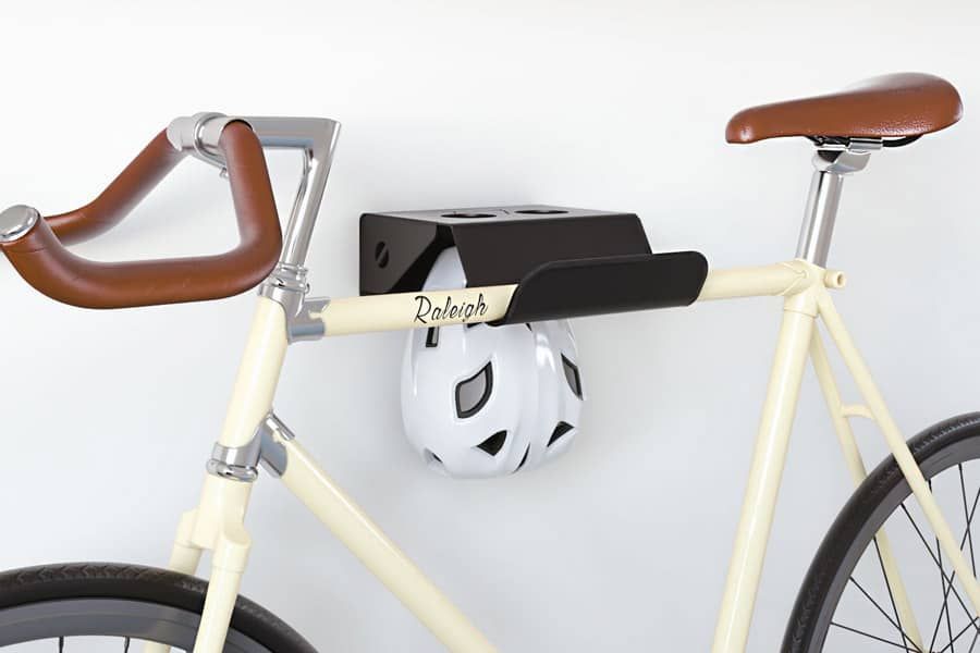 Soporte bici taller, sujeccion pared negro 360º