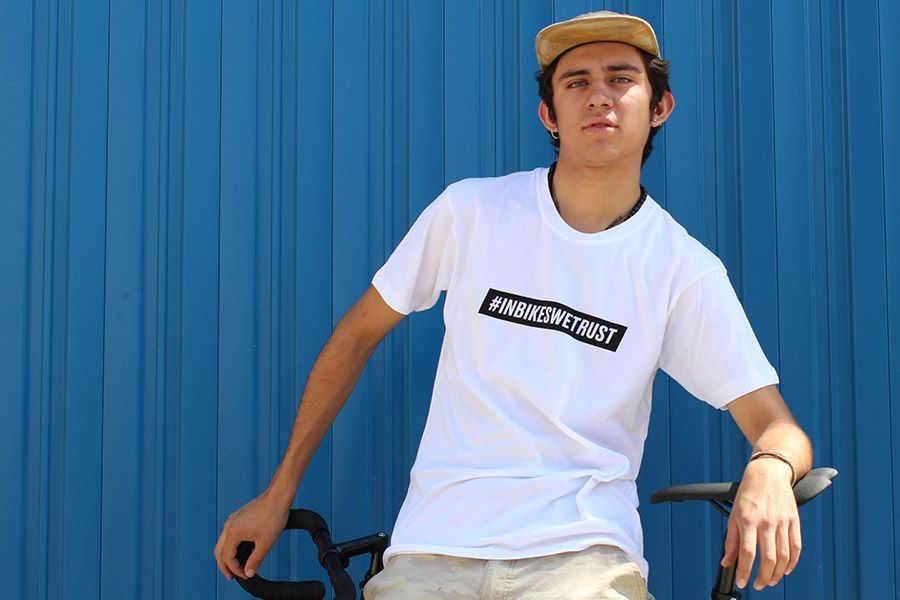 T-shirt Santafixie #InBikesWeTrust Limited Edition - Blanc