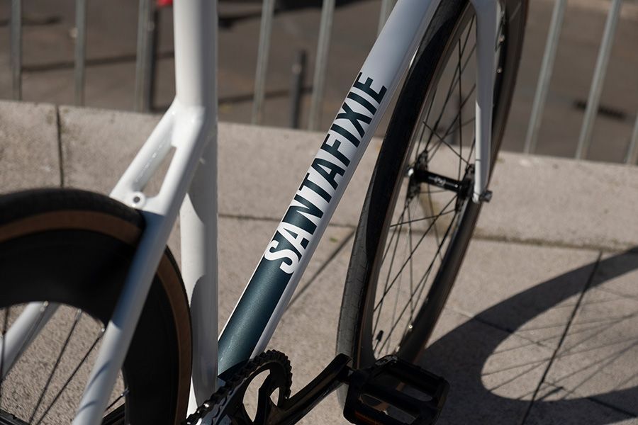 Bicicletta fixie Santafixie Raval All White 30mm