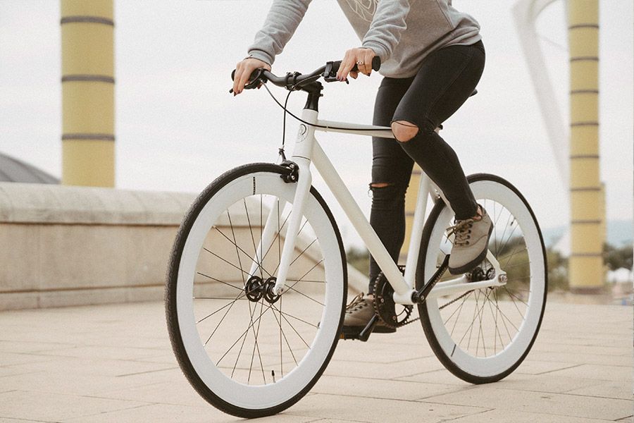 Roue Arrière Santafixie 60mm + Chambre à air + Pneu Blanc