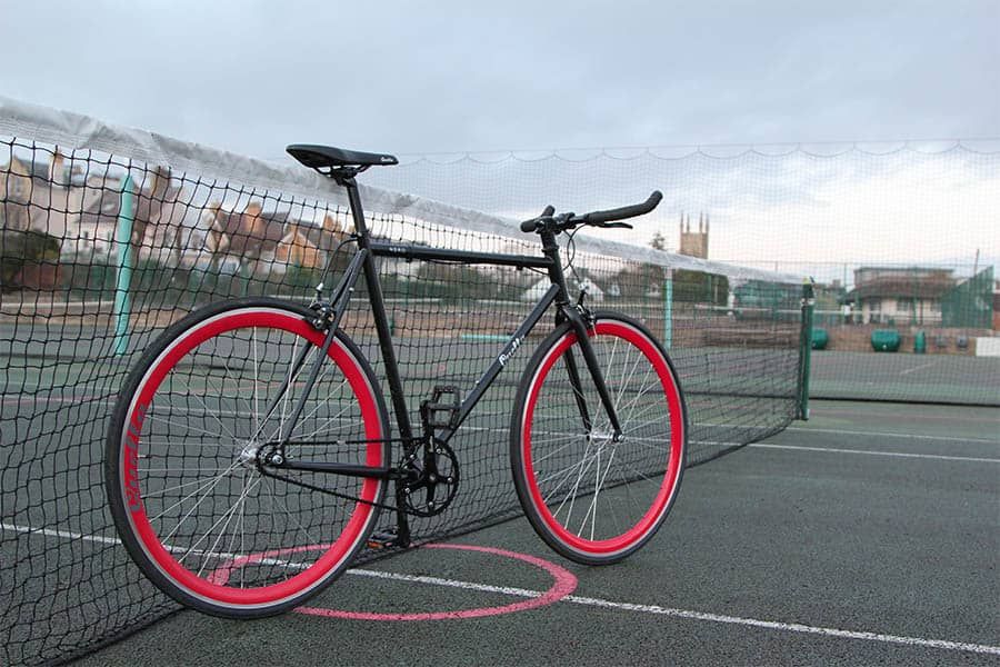 Vélo Fixie Quella Nero Rouge