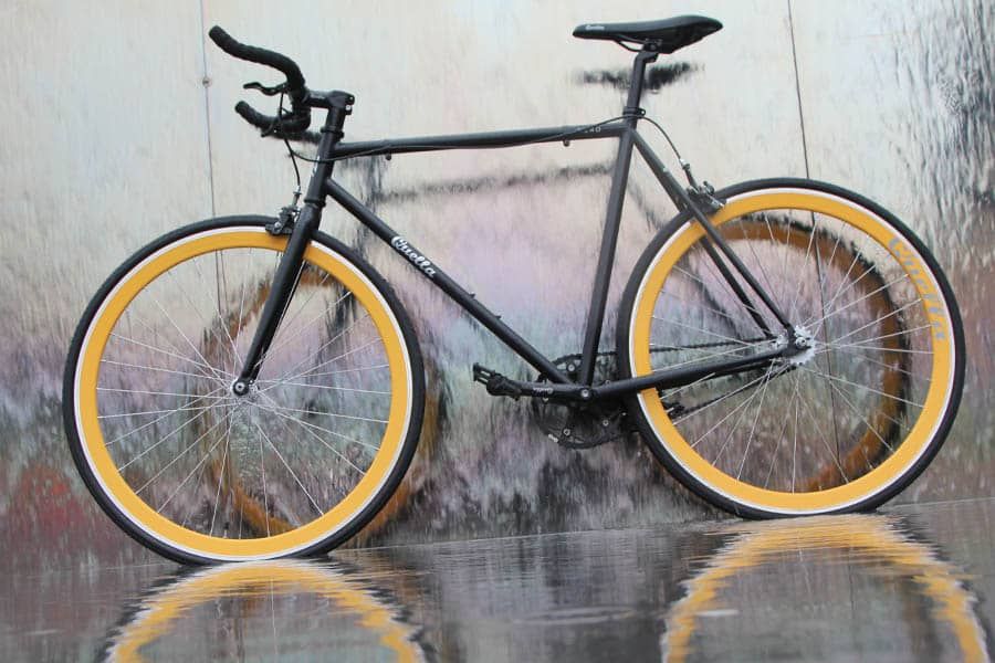 Bicicleta Fixie Quella Nero Amarillo