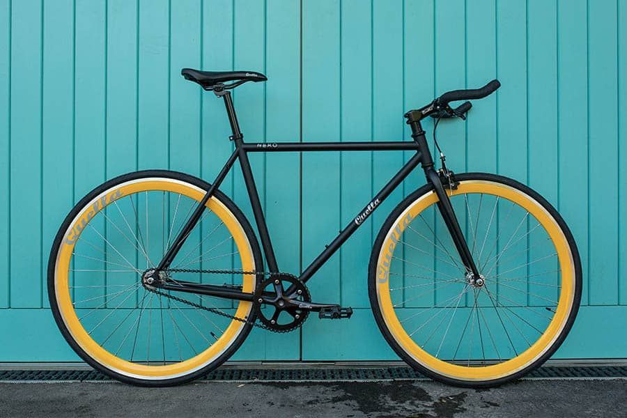 Bicicleta Fixie Quella Nero Amarillo