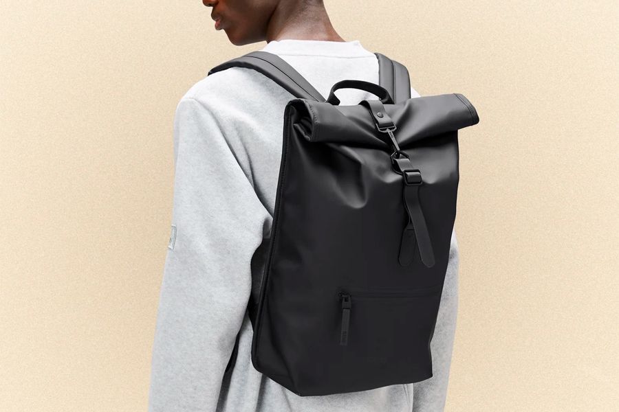 Rains Rolltop Rucksack W3 - Black