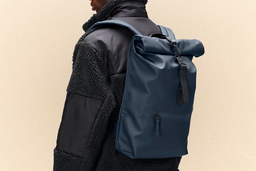 Zaino Rains Rolltop Rucksack W3 Blu