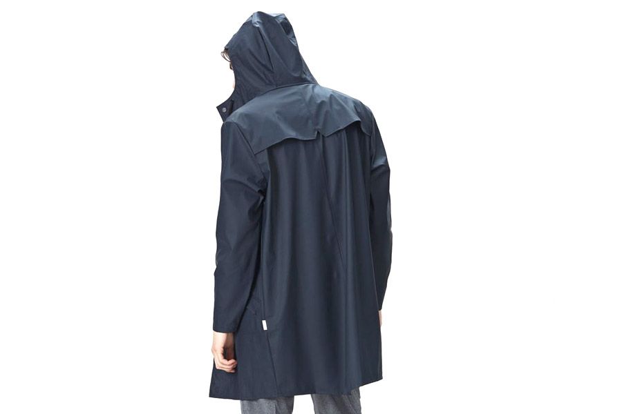 Rains Long Jacket Fietsjas - Blauw