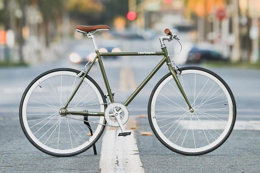 Retrospec Harper - Single Speed Bicycle - Olive