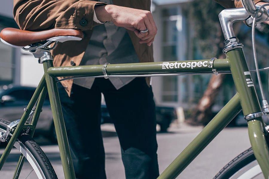 Retrospec Harper Fixie Fiets - Olive