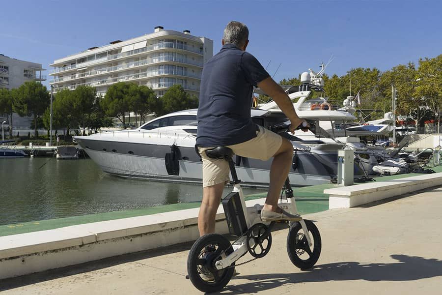 Bicicletta Elettrica Pieghevole Spinta Urbano14