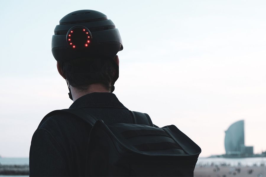 Luce posteriore e indicatori di direzione Ticc* per casco da bicicletta