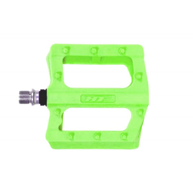 Pedales HT PA12 color plataforma verde para bicicleta