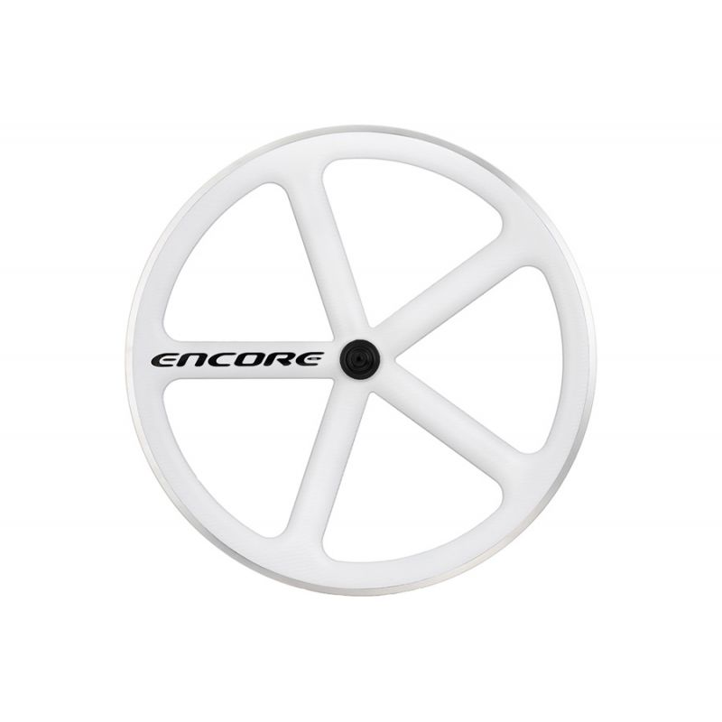 Encore 700C 5 Spoke Bike Front Wheel White Encore 700C 5 Spoke Bike Front Wheel White