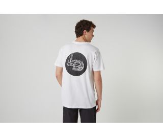 Escapada Cycling Pedal Hard White T-shirt