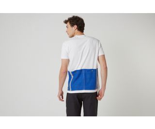 Camiseta milana:: Blanco-Azul