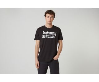 Camiseta Look Mum No Hands! Negra Blanca