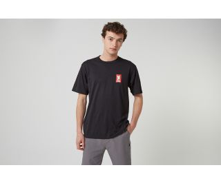 Chrome Vertical Logo Red T-shirt - Zwart<