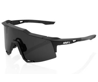 100% Speedcraft Soft Tact Black Glasses - Smoke Lens