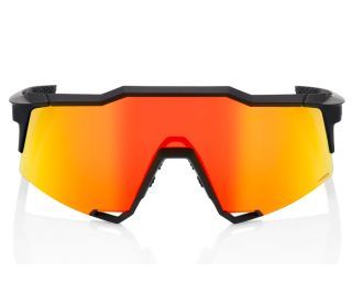 Gafas 100% Speedcraft Soft Tact Negro Lente Espejada Rojo