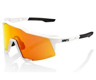 100% Speedcraft Soft Tact Off White Glasses - Red Mirror Lens