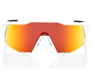 100% Speedcraft Soft Tact Off White Glasses - Red Mirror Lens