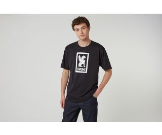 T-shirt Chrome Vertical Logo Noir