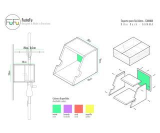 Soporte de pared FustaFu Gamma Menta