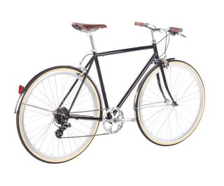 6KU Odyssey 8 Speed City Bike - Delano Black