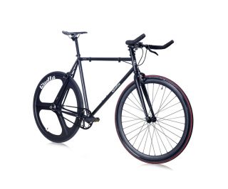 Bicicletta fixie Quella Stealth Nero MK1