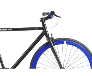 FabricBike Fixie / Singlespeed Fahrrad - Matte Black & Blue