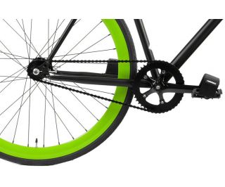 Bicicleta Fixie FabricBike Original Matte Black & Green 2.0