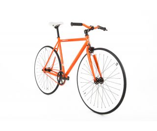 FabricBike Orange & White Fixie Bike