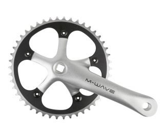 M-Wave Crankset 46t - Zilver/Zwart