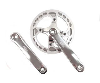 Plato y Biela Sturmey Archer 44d Plata con protector