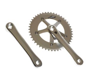 Sugino Pista 48t Crankset - Zilver