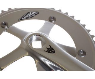 Sugino Pista 48t Crankset - Silver