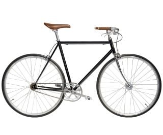 Jitensha Tokyo Black/Alu/Camel Single Speed Fiets