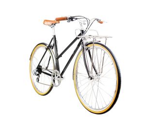 BLB Butterfly 8 Speed Town Bike - Black