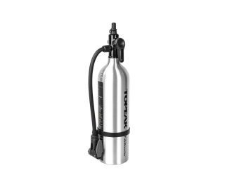 Pompe à pied Topeak TubiBooster X Réservoir d'air comprimé Argent