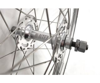 Ruota Anteriore Santafixie 30mm + Camere d'aria + Copertoncino Argento