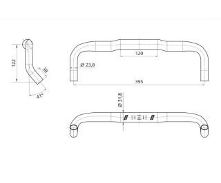 Cintre Schindelhauer Bullhorn 31.8 mm Noir