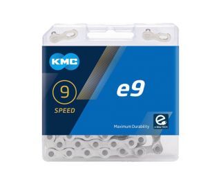 KMC e9 Chain 9S 122 Links - Silver