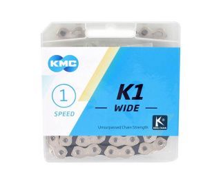 Cadena KMC K1-Wide 1V 110L Plata Negro